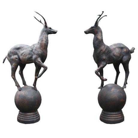 Stag on Gate Post (Pair)